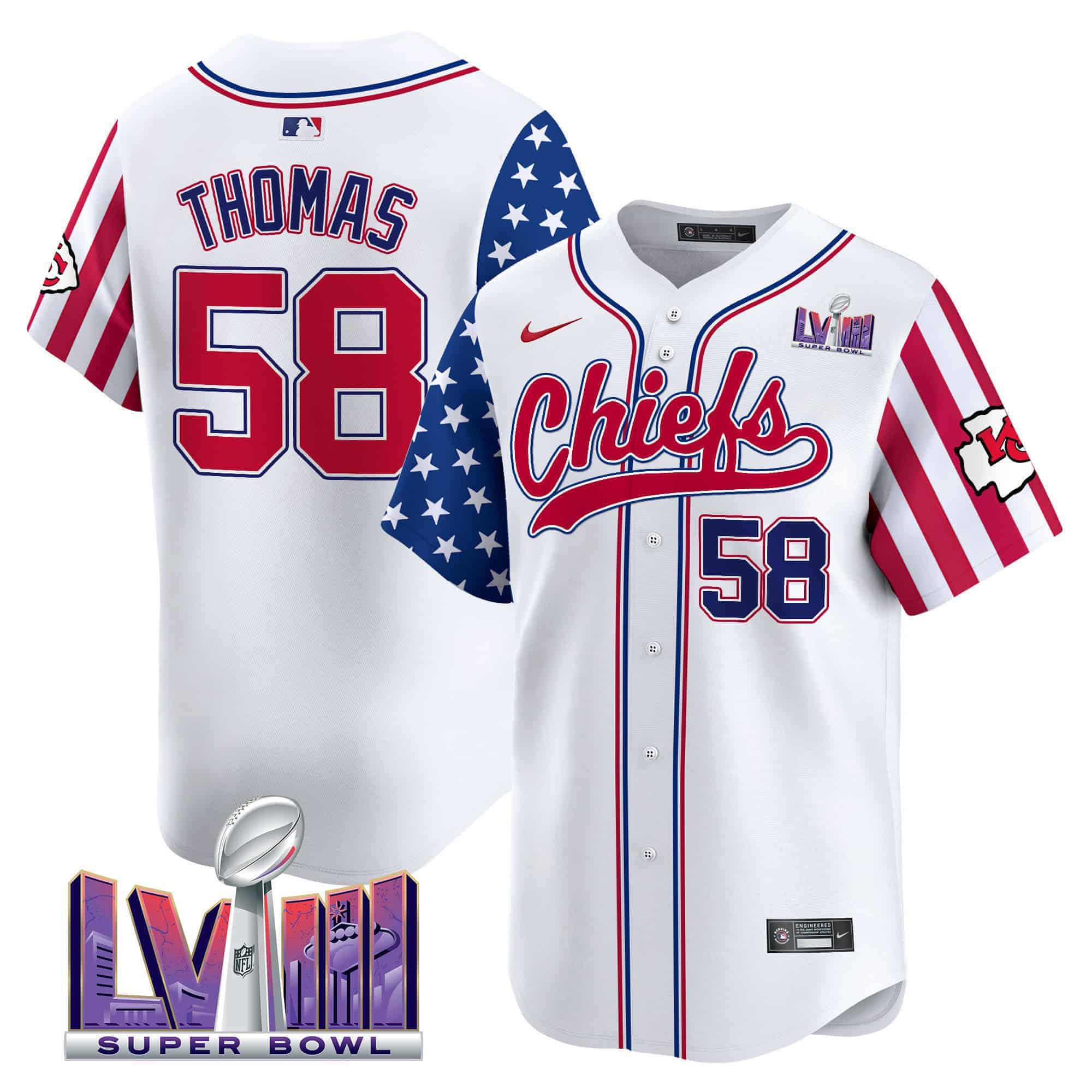 Men Kansas City Chiefs #58 Thomas White 2024 Nike Independence Day Vapor Premier Limited NFL Jersey